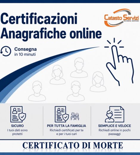 CERTIFICATO ED ESTRATTO DI MORTE (Servizio momentaneamente non disponibile)
