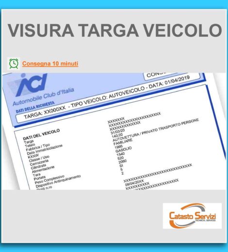 VISURA TARGA VEICOLO